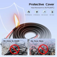 10FT Twin Wire Solar Panel Extension Cable 10 Gauge PV Wire with IP68 Female &