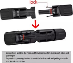10/20/50/100/200 Pairs Male Female Solar Cable Connectors For DIY Solar Panel US