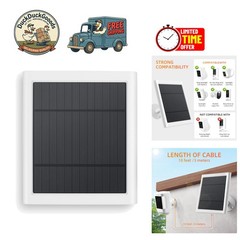 Ultimate Solar Power Solution for Ring Cameras – 4W Charger with Mount & Adapter