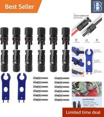 High Capacity Male/Female Solar Connectors – Waterproof & Easy Install
