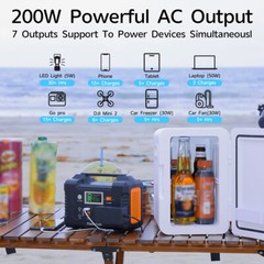 Flashfish 40800mAh/151Wh 200W Solar Generator Power Station Outdoor Camping L7G0