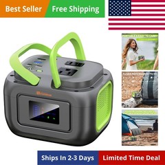 Portable Power Station 120W, 97.6Wh Backup Battery Solar Power Bank Generator…
