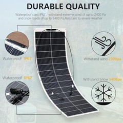 150-900W Off-Grid Monocrystalline Solar Panel Solar Module for RV Trailer Marine