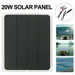 20W Solar Panel 12V Trickle Charger Battery Charger Kit Maintainer Boat RV Car