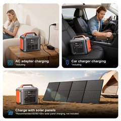 Portable Power Station Solar Generator Camping AC300W 80000mAh New Orange