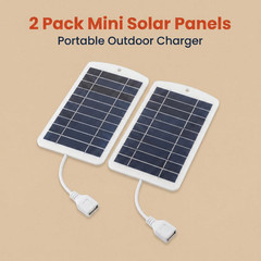 USB Solar Panel Power Bank for Outdoor Camping Hiking Phone Charger