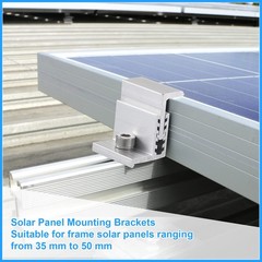 20 Pack Solar Panel End Clamp Mounting Z Bracket Mid Clamps Aluminum Rail End…