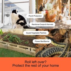 MaPorch Solar Panel Bird Guard Mesh Screen – 6 in x 120 ft Black PVC Coated G…