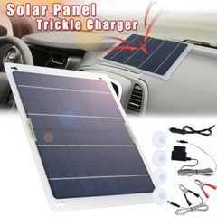30W Waterproof Solar Battery Maintainer Car RV Charger 12 Volt Tender Trickle