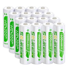 16 Pack AA Rechargeable Batteries for Solar Lights