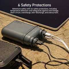 ELECOM NESTOUT Rugged Power Bank, 15000mAh Outdoor Charger, 32W USB C Fast Charg