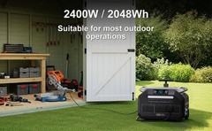 Peak 5000W Solar Generator 2048Wh LiFePO4 IEE P2400 Portable Power Station 2400W