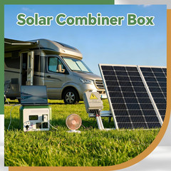 4 String Solar Combiner Box, IP65 Waterproof PV Combiner Box for On/Off Grid Sol