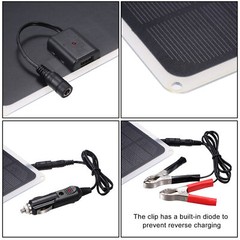 20W Solar Panel 12V Trickle Charger Battery Charger Kit Maintainer Boat RV Car