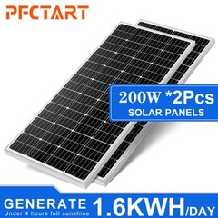 400W 12V Solar Panel High Efficiency Monocrystalline Off Grid For RV Home Boat