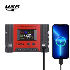PWM 30A 60A 100A Solar Charge Controller 12V 24V 36V 48V DC Battery Regulator