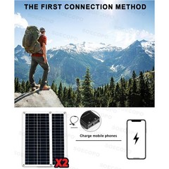 10000W Inverter (12V-110V/220V) + 2pcs Solar Panels + Charge Controller 100A