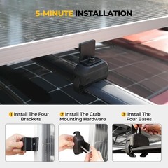 Versatile Solar Panel Brackets for Vehicles-~