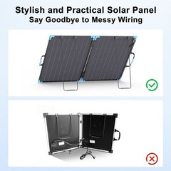 E-POWO 110W 220W Bifacial Solar Panel Foldable High Efficiency for Bluetti AC180