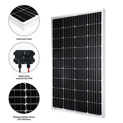 100W Solar Panel 12V Moncrystalline Off Grid Battery Charger for RV Boat Home US
