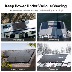 Renogy 200W 2-Pack ShadowFlux N-Type Solar Panels 400 Watt 25% High-Efficiency