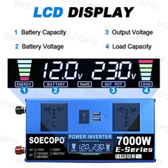 7000W Solar Energy Kit | Complete Off-Grid Solution (12V/24V DC to 110V/220V AC)