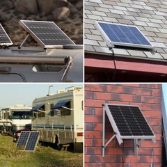 2 Set Solar Panel RV Tilt Mount（28in）Brackets Roof Flat Surface Adjustable Frame