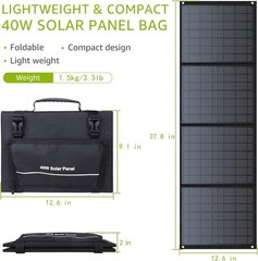 Foldable Solar Panel 40W – Durable, Lightweight Charger for Outdoor Power Needs