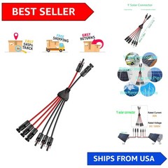 Waterproof 10AWG Solar Y Connector Adapter for 2 to 6 Panels – 30cm Cable