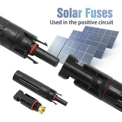 10A 15A 20A 30A 32A in-line Fuse Holder w/Fuses Solar PV Connectors 1/3/5/10 PCS