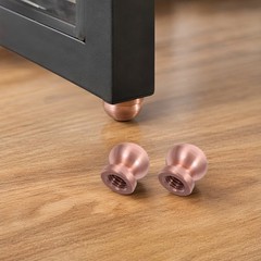 4pcs Copper Tray Feet, Metal Mounting Pads for Cutting Board Replacement, Screw
