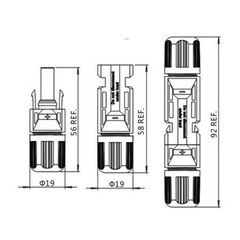 Photovoltaic Connectors 5 Pairs Connector Inside And Outside Metal+plastic