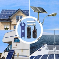 12PCS Solar Connectors with Spanners Male/Female for M-C4 Connector 6 Pairs