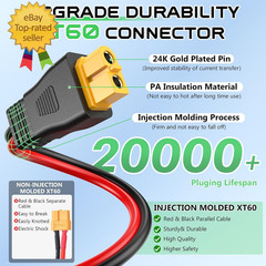 10AWG XT60 Solar Cable- Solar to XT60 Cable 3FT XT60 Charging Adapter for RV Pow
