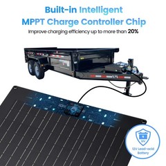 Solar Battery Charger Maintainer, 20W Solar Panel Kit for Dump Trailer Builti…