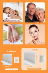 Foot Pads, Ginger Footpads, Natural Ginger Powder Bamboo Vinegar Foot Patches to