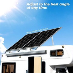2PCS Solar Panel RV Tilt Mount Brackets Rooftop Flat Surface Adjustable Frame US