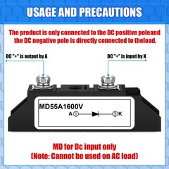 Yexiya MD 55A (50Amp)-16 Solar Diode, DC Blocking Unidirectional in-line Anti…