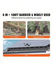 New PVC Coated Steel Solar Mesh 6x100ft Pest Barrier Durable Critter Guard Kit