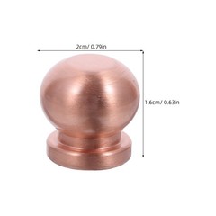 4pcs Round Copper Support Feet for Furniture and Appliance, Screw In Metal Feet