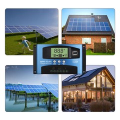 30-100A MPPT Solar Panel Regulator Charge Controller 12/24V Auto Focus Tracking