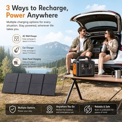YSWHSTA Portable Power Station, 288Wh LiFePO4 Battery, 300W Electric Solar Gener