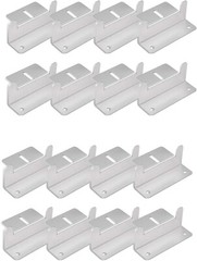 Lightweight Anodized Solar Panel Z Brackets – 16 Units for Off-Grid Applications