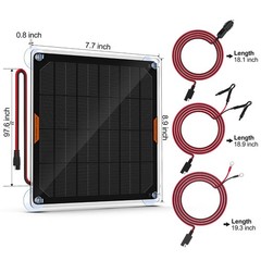 12V 5W Solar Battery Maintainer Car RV Boat Trickle Charger