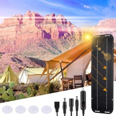 Lot of 30W Solar Panel 12V Trickle Charger Battery Charger Kit Maintainer RV Car