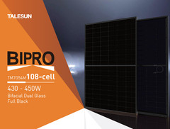 Talesun Solar TM7G54M-445 (BOB) 445W All black bifacial solar panel