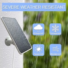 Solar Panel for SimpliSafe Outdoor and Series 2, Waterproof Solar Charger for…