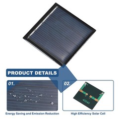 MECCANIXITY 10PCS 2V 0.08W 0.04A Mini Solar Panels for Power, Black