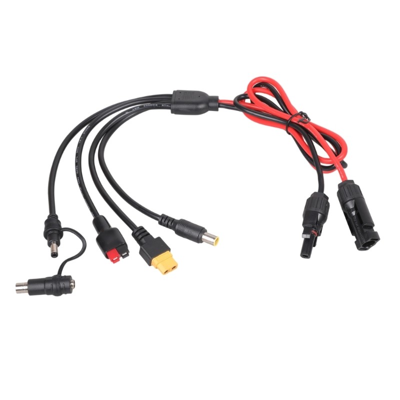 High Current Solar Panel Adapter Cable with XT60 and DC5521 Connectors 39Inches