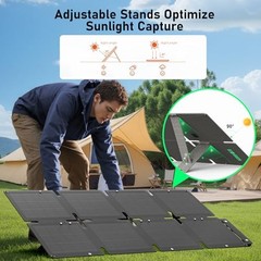 Portable Solar Panel Monocrystalline 24.8% High Efficiency Foldable Solar 60W